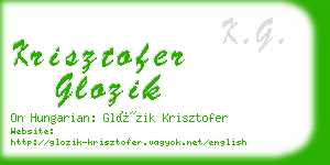 krisztofer glozik business card